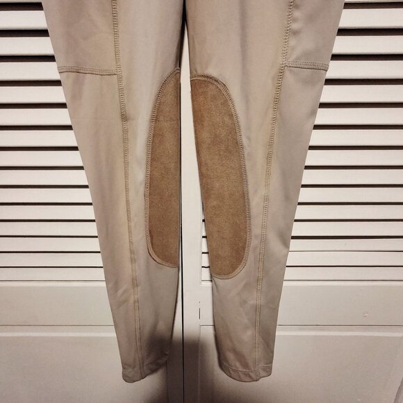 NWT Willit Girls Beige Equestrian Riding Pants With Suede Knee Patches Medium - Picture 2 of 6